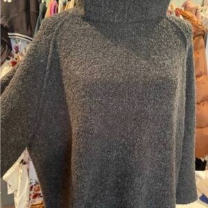 Lilla P Charcoal Soft Cowl Neck Sweater